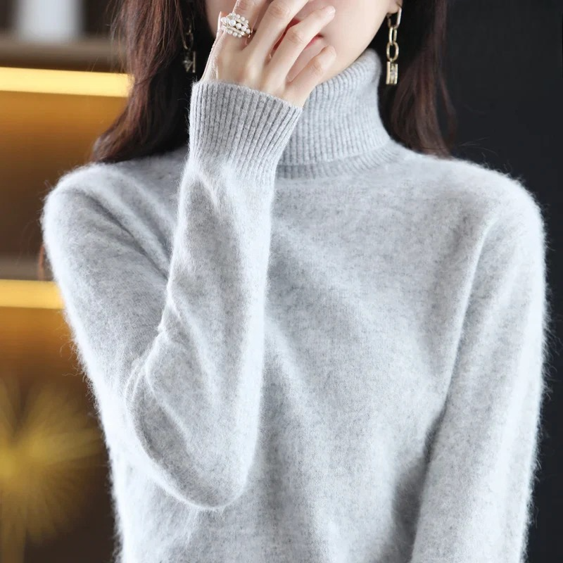 Women's Roll Neck Knit Jumper