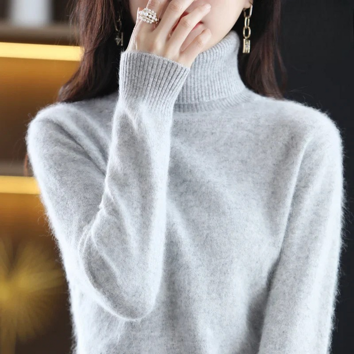 Women's Roll Neck Knit Jumper
