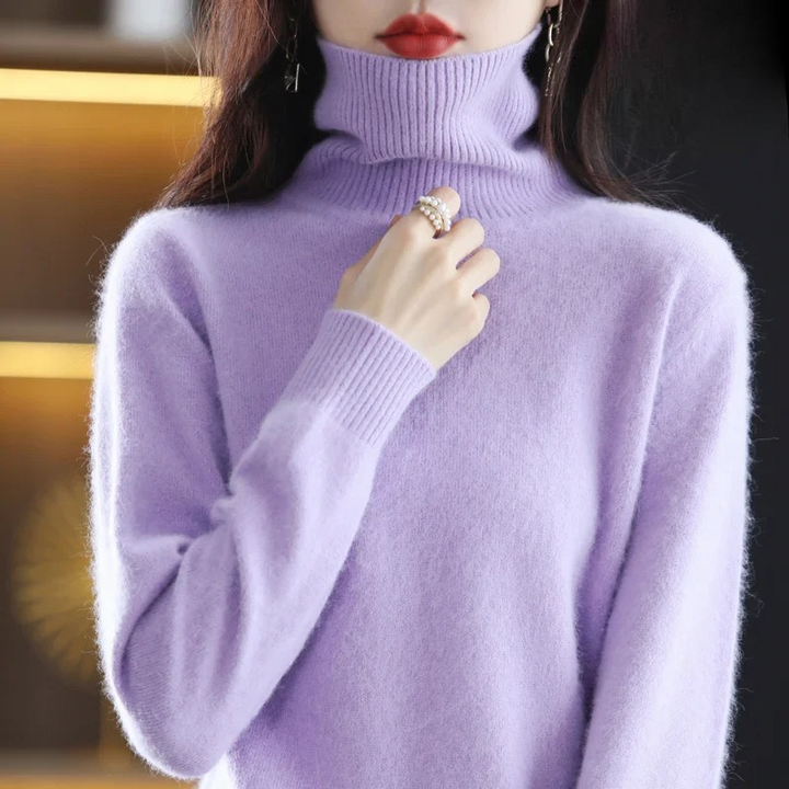 Women's Roll Neck Knit Jumper
