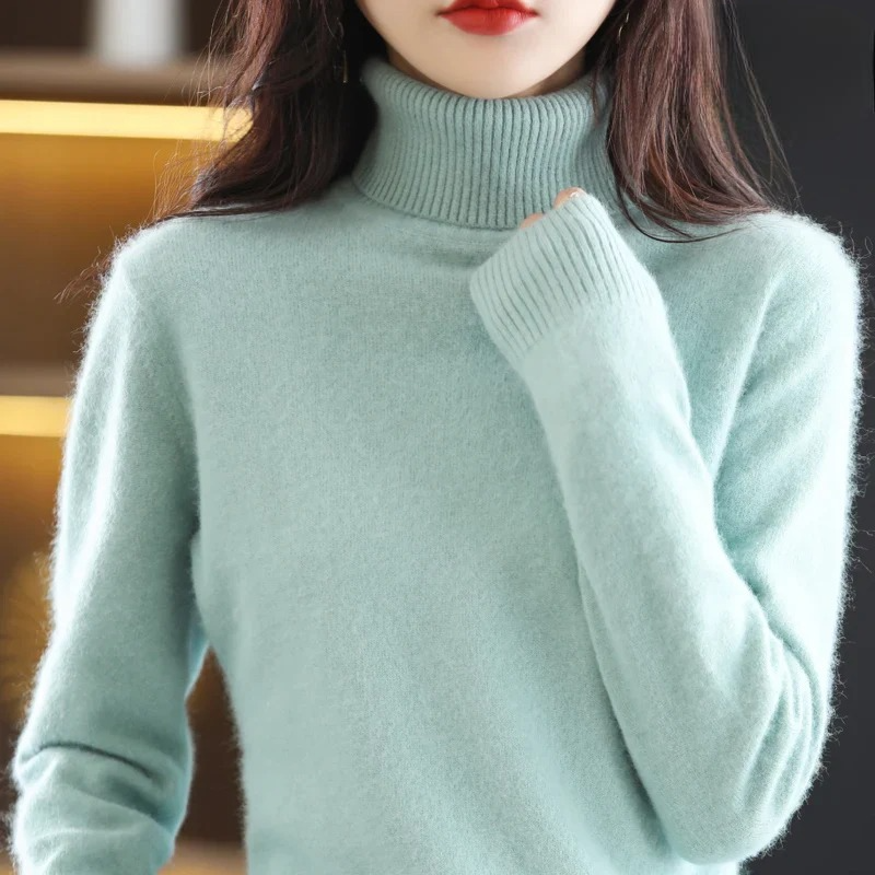 Women's Roll Neck Knit Jumper