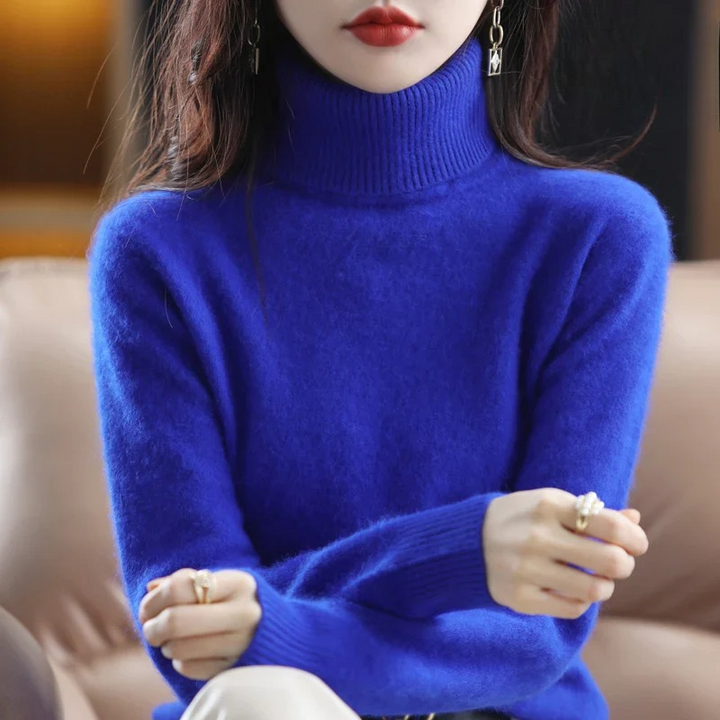 Women's Roll Neck Knit Jumper