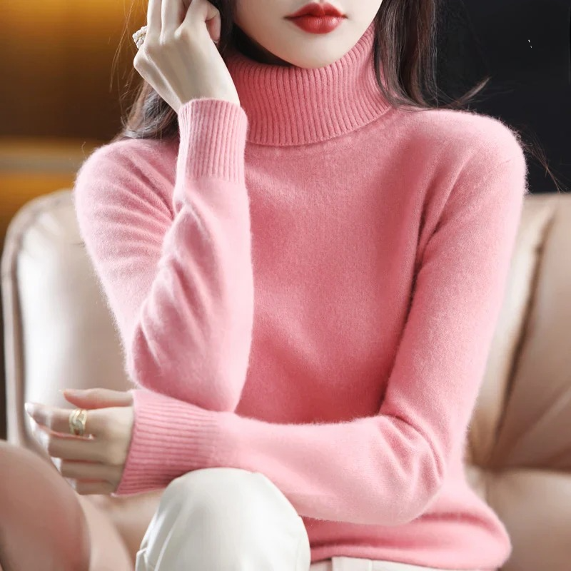 Women's Roll Neck Knit Jumper