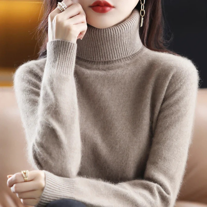 Women's Roll Neck Knit Jumper