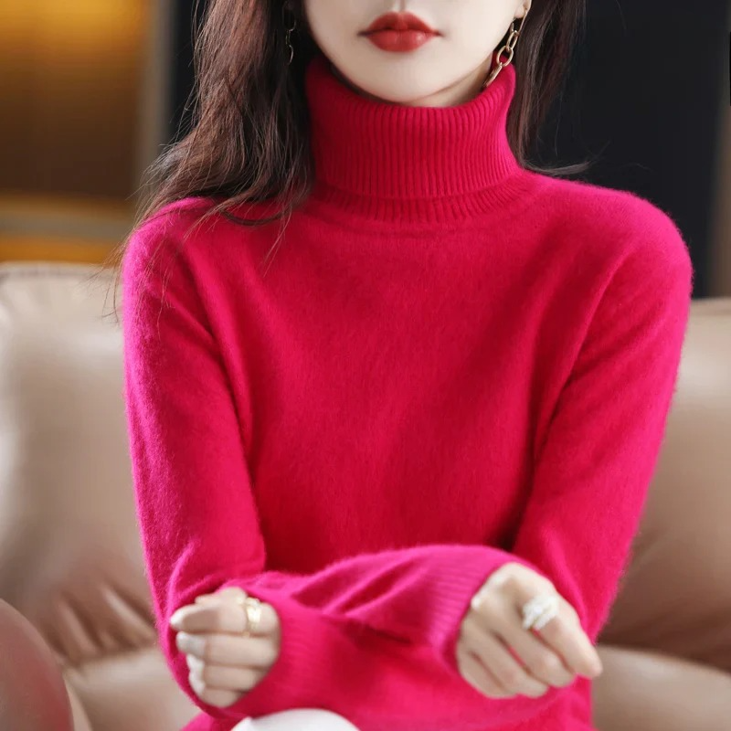Women's Roll Neck Knit Jumper