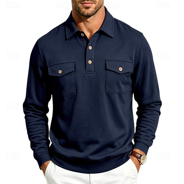 Men's Utility Polo Shirt with Chest Pockets