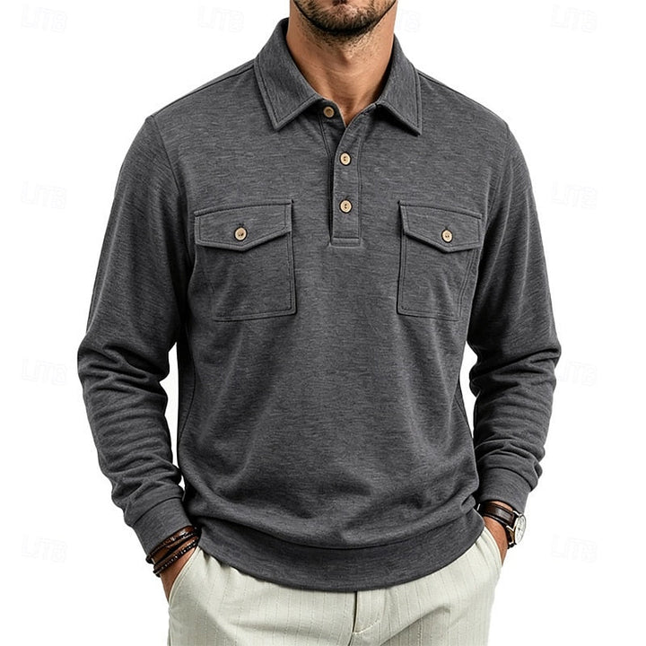 Men's Utility Polo Shirt with Chest Pockets