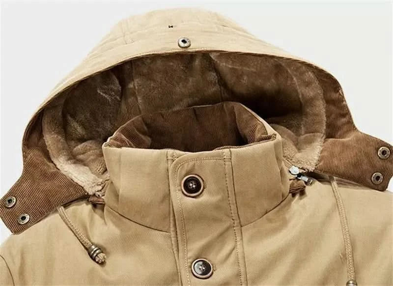 Men's Fleece-Lined Hooded Utility Jacket