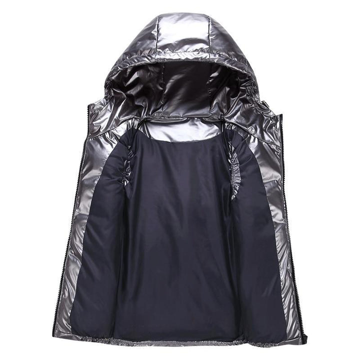 Sleeveless Hooded Zip-Up Jacket