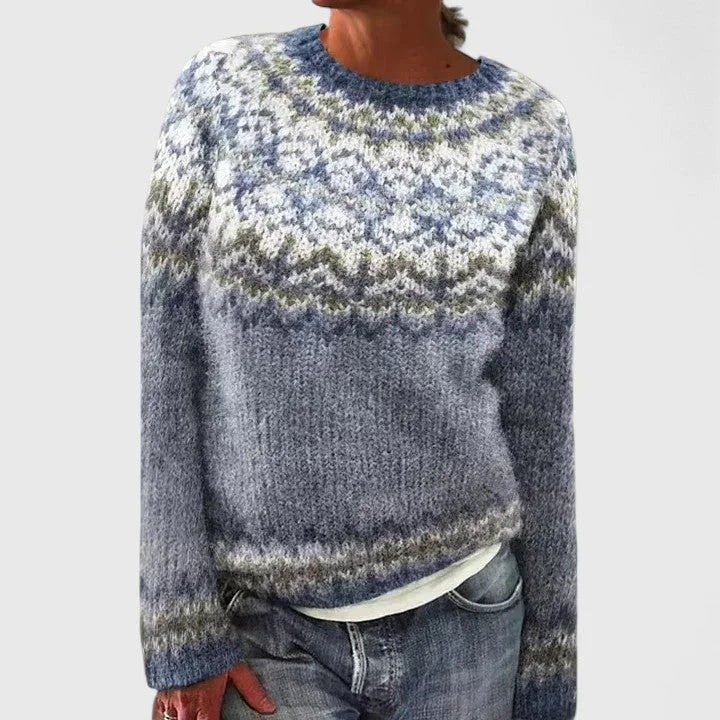 Women's Fair Isle Knit Crew Neck Jumper