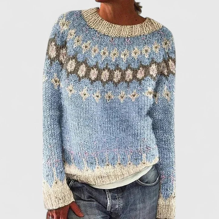 Women's Fair Isle Knit Crew Neck Jumper