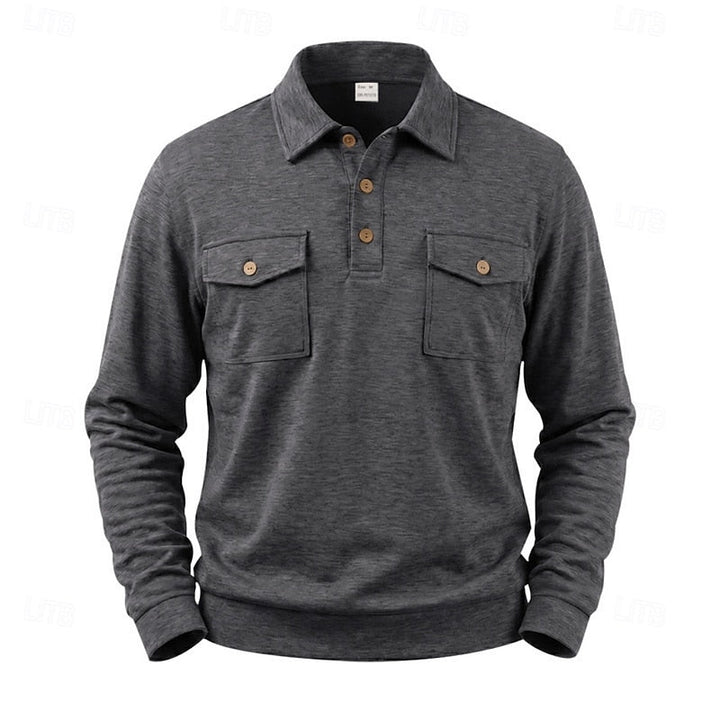 Men's Utility Polo Shirt with Chest Pockets