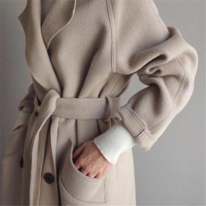 Women's Double Breasted Longline Trench Coat