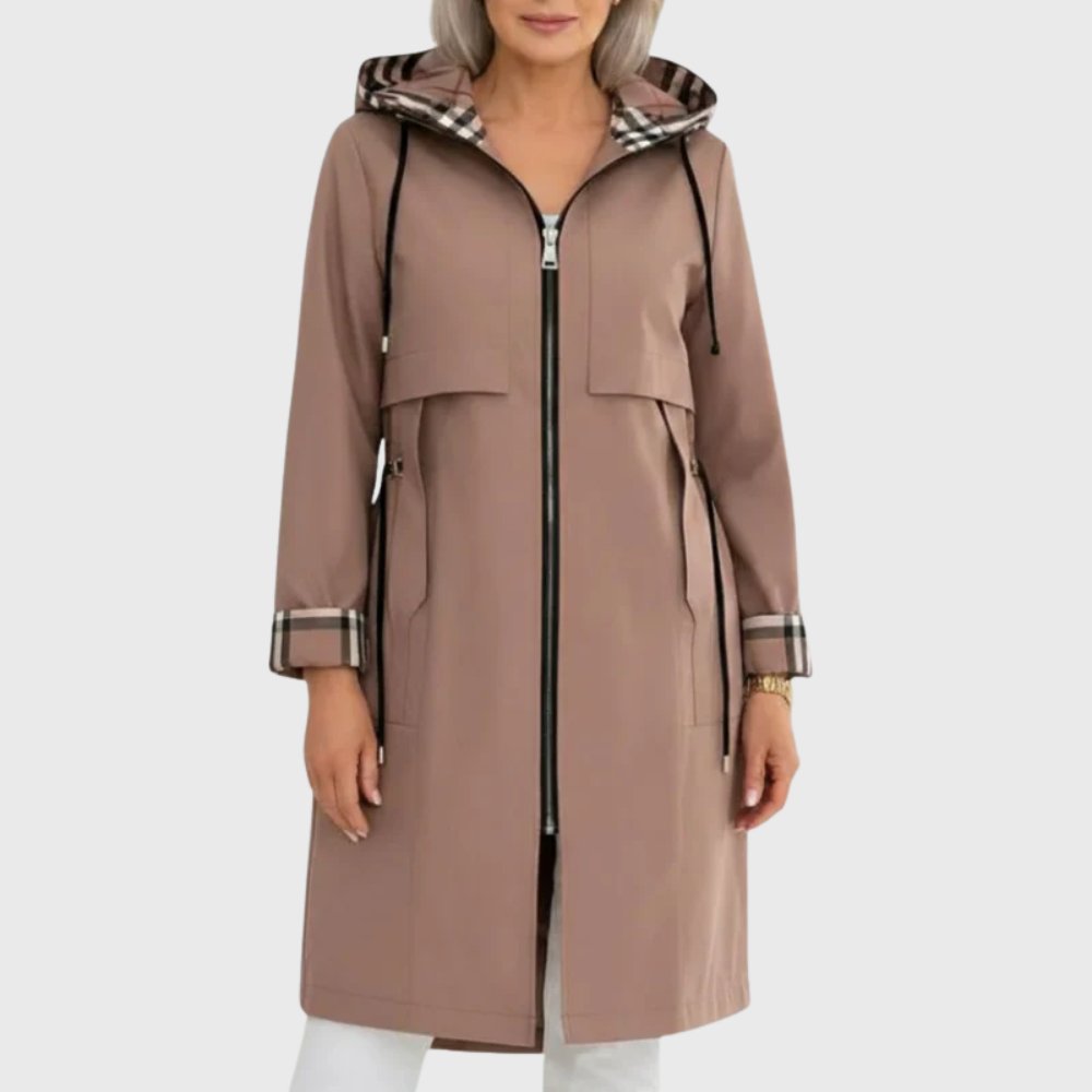 Women's Hooded Longline Trench Coat