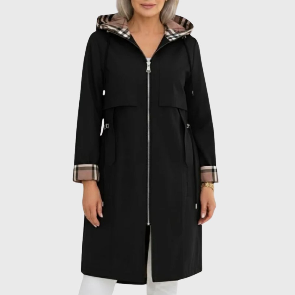 Women's Hooded Longline Trench Coat