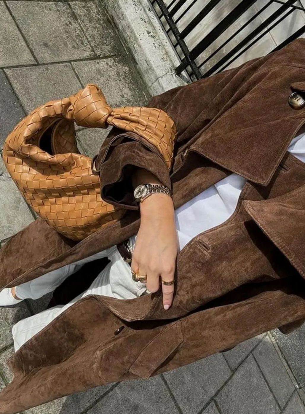 Women's Belted Trench Coat with Notch Collar