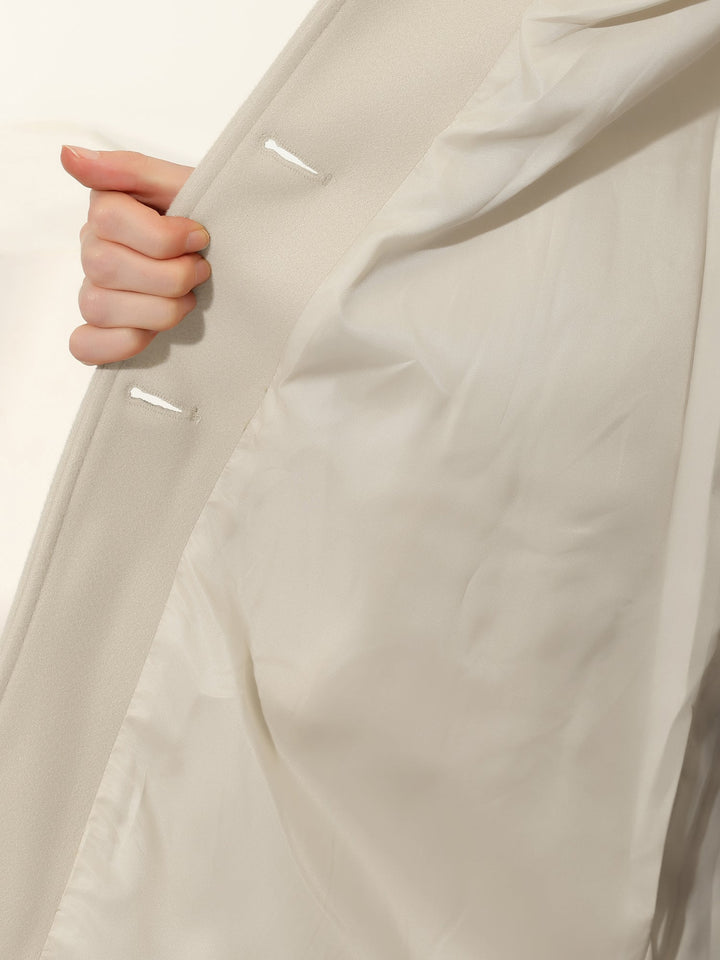 Women's Single-Breasted Fitted Coat with Collar