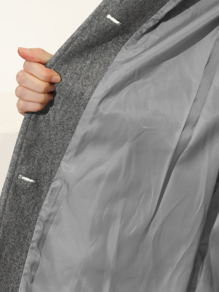 Women's Single-Breasted Fitted Coat with Collar
