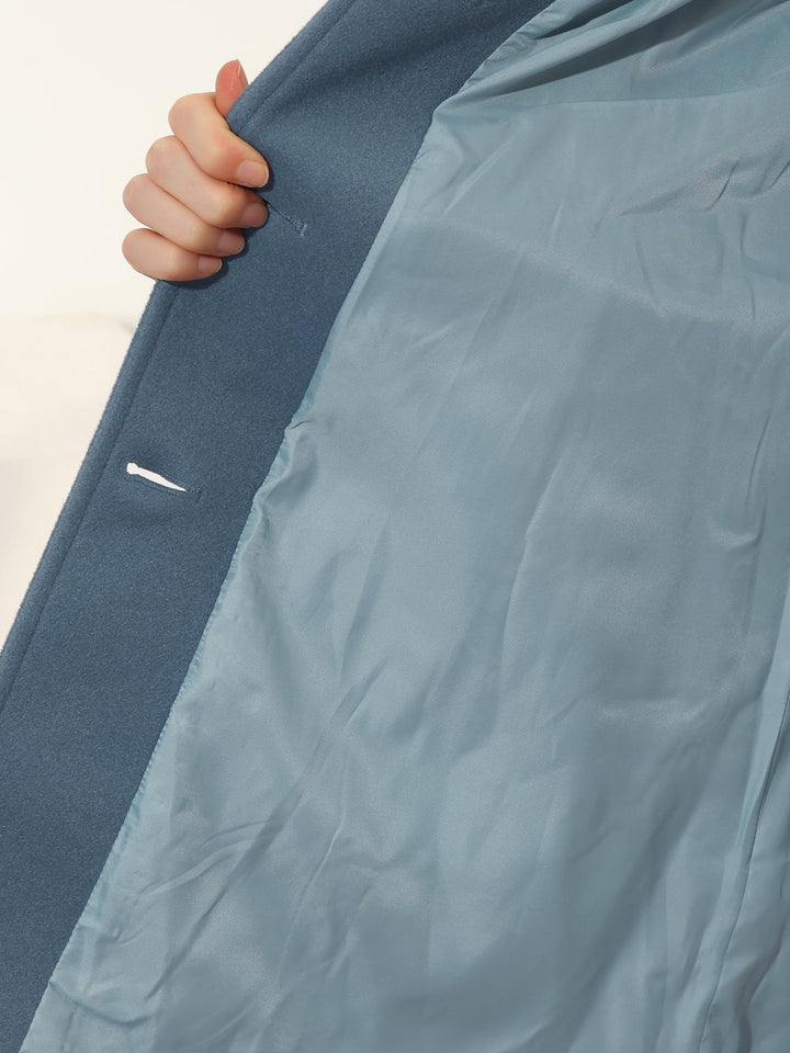 Women's Single-Breasted Fitted Coat with Collar