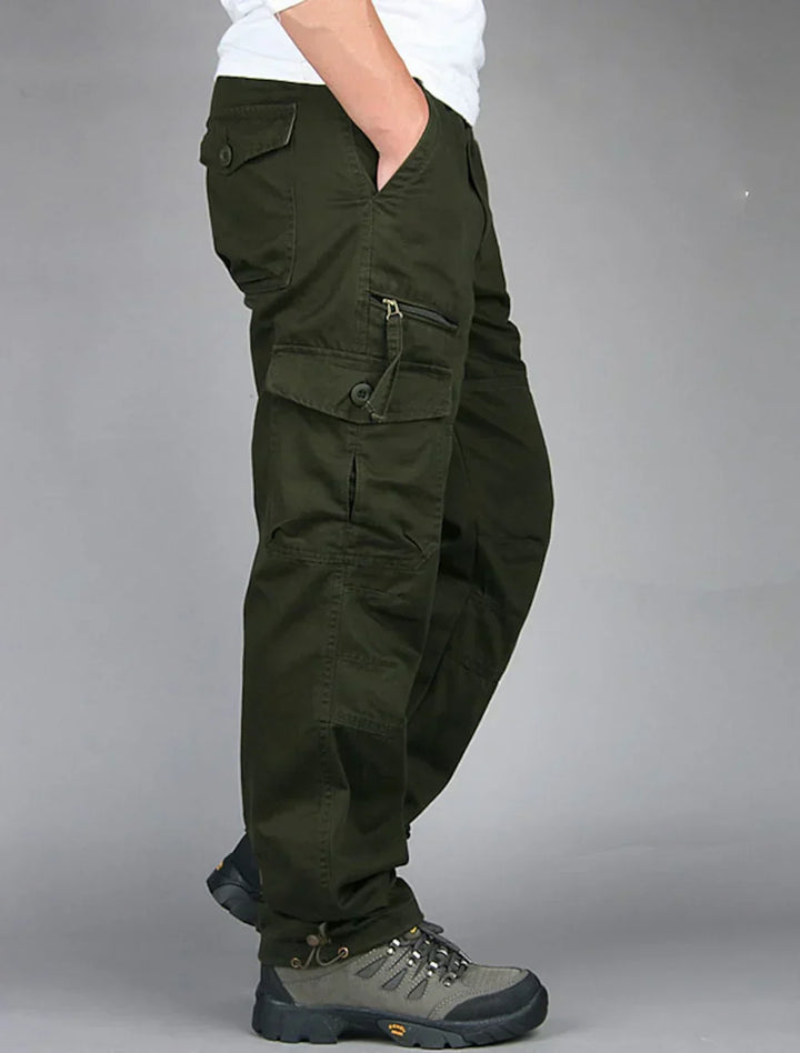 Men's Cargo Trousers with Zip Pocket Detail