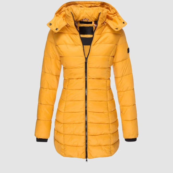 Women's Quilted Longline Hooded Puffer Jacket