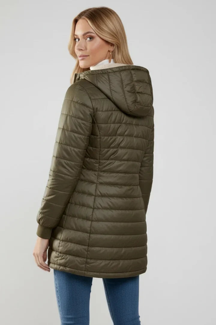 Women's Sherpa-Lined Hooded Puffer Coat