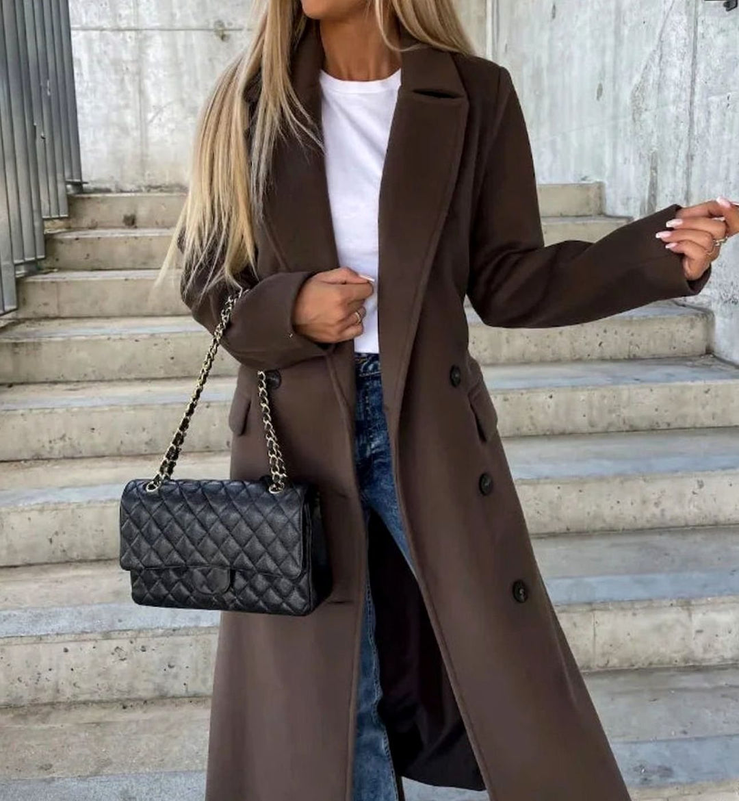 Women's Double-Breasted Belted Trench Coat