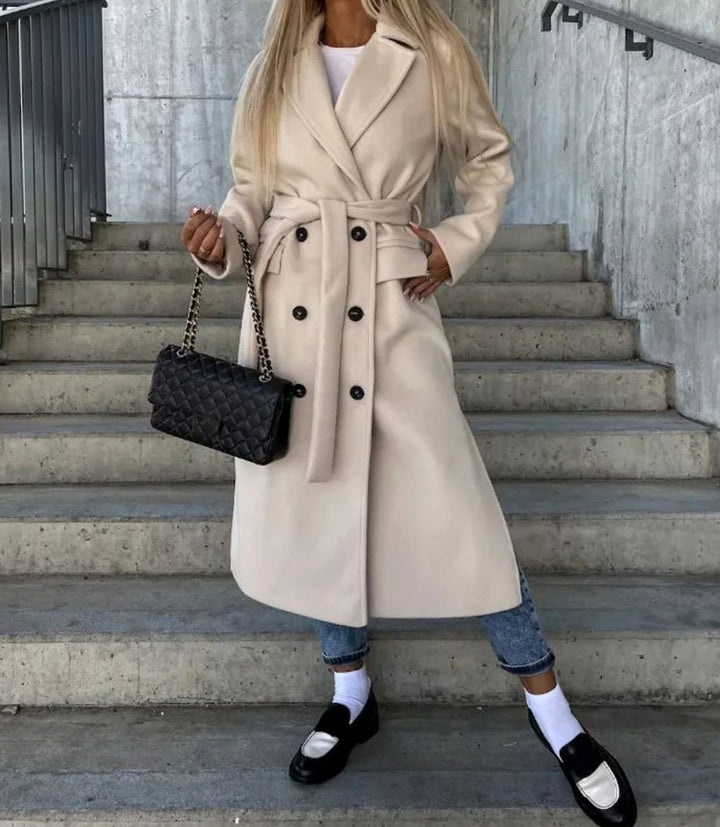 Women's Double-Breasted Belted Trench Coat