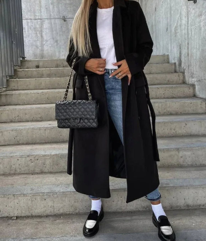 Women's Double-Breasted Belted Trench Coat