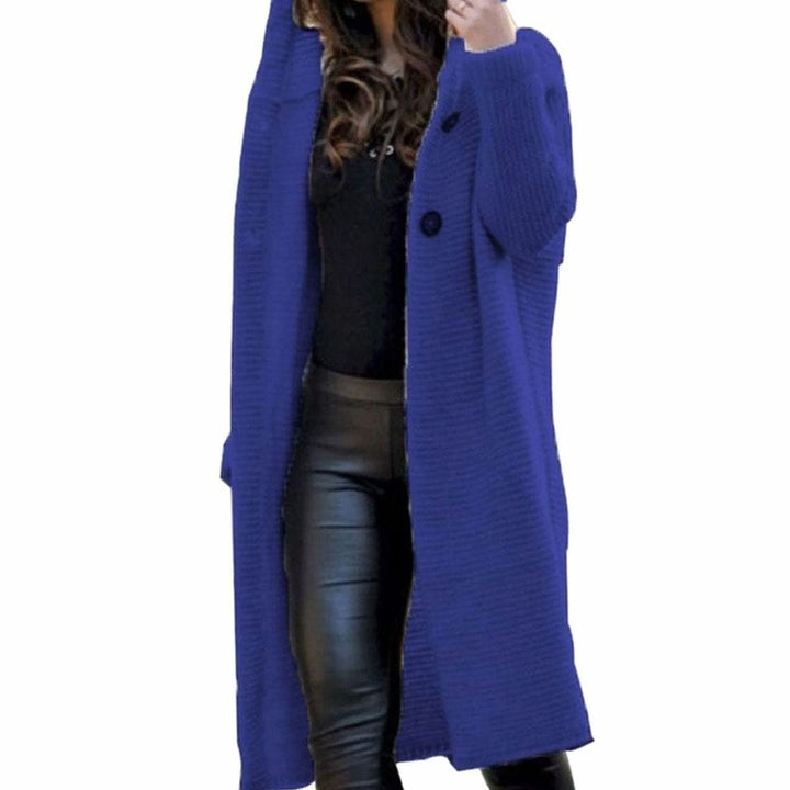 Women's Hooded Longline Knit Cardigan