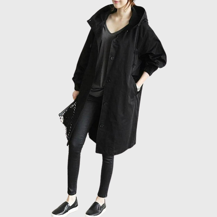 Women's Hooded Oversized Trench Coat