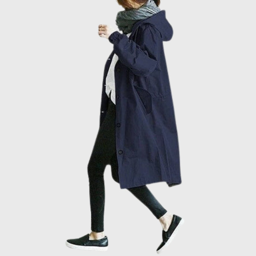 Women's Hooded Oversized Trench Coat