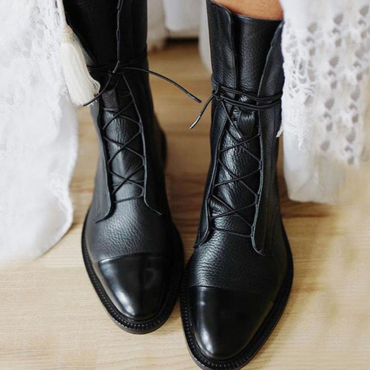 Women's Leather Lace-Up Ankle Boots