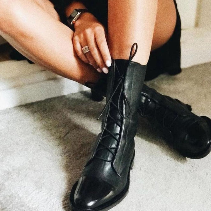 Women's Leather Lace-Up Ankle Boots