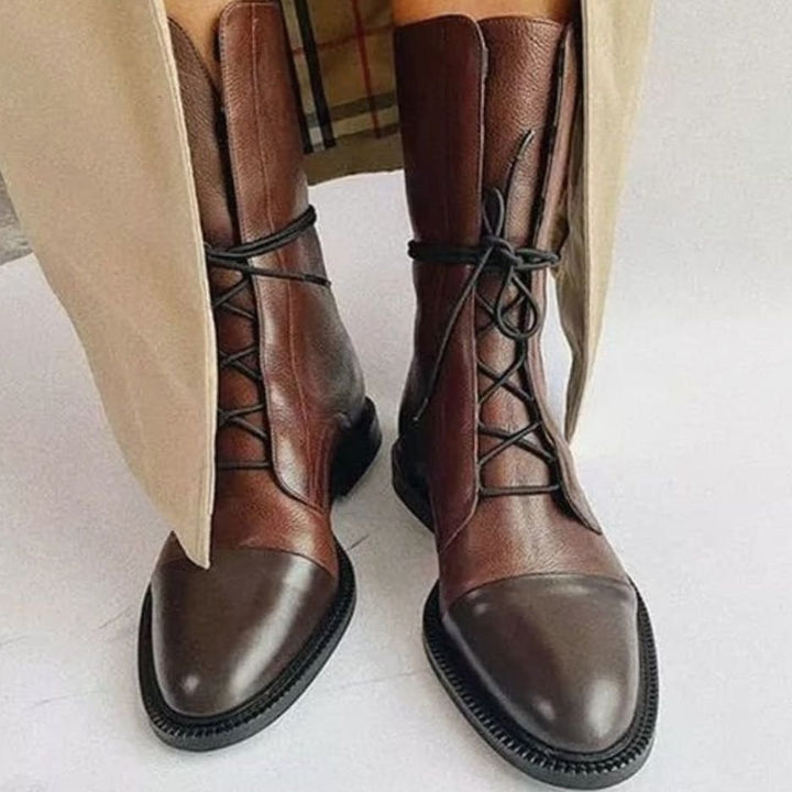 Women's Leather Lace-Up Ankle Boots