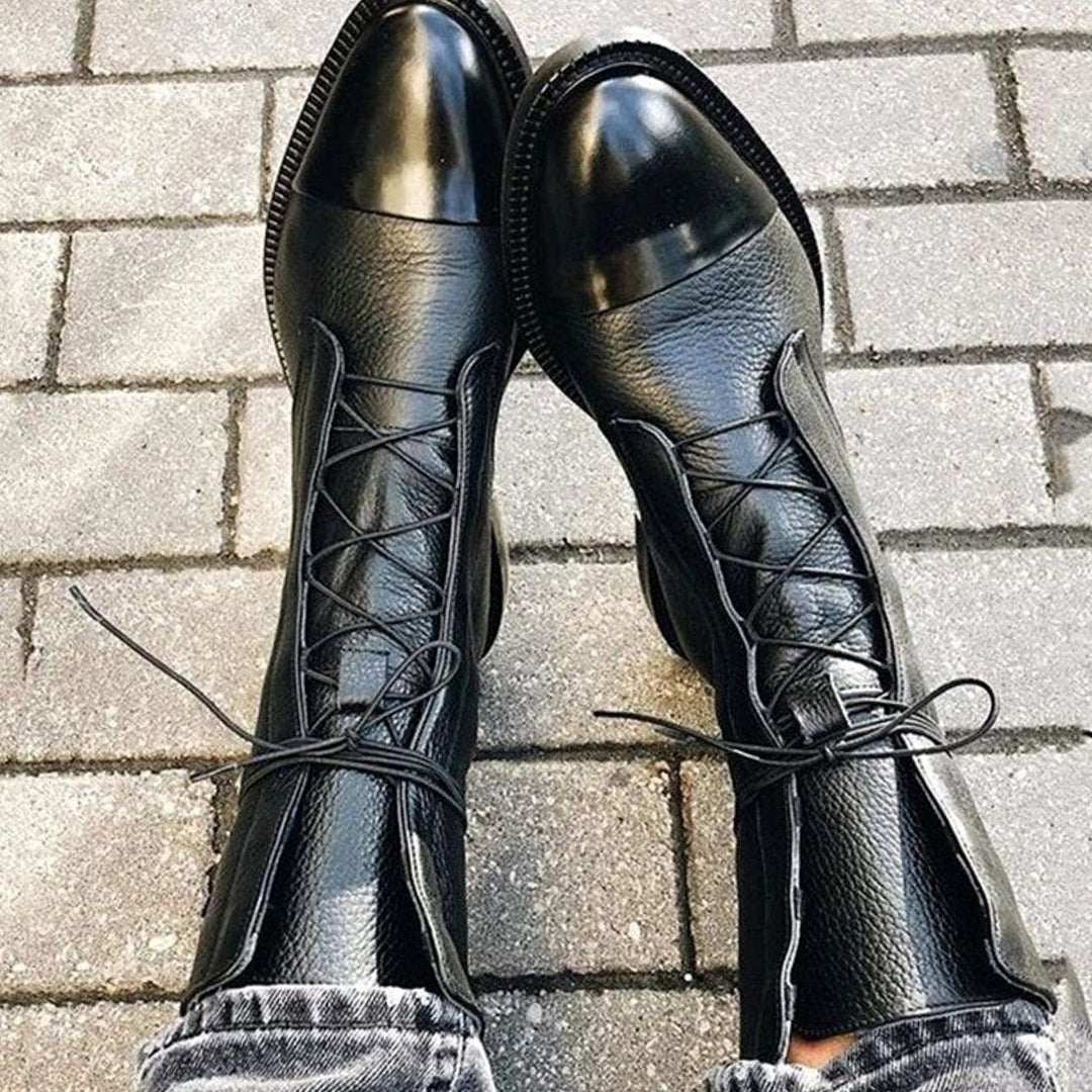 Women's Leather Lace-Up Ankle Boots