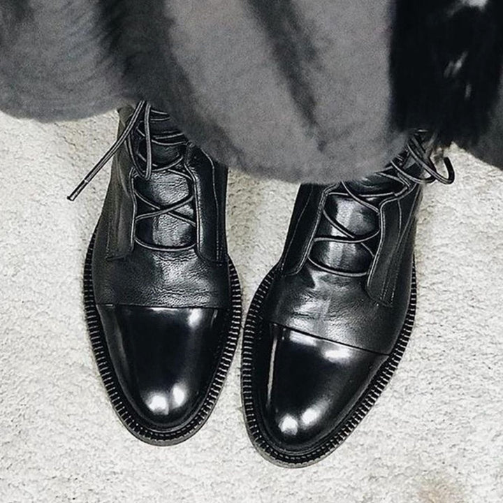 Women's Leather Lace-Up Ankle Boots