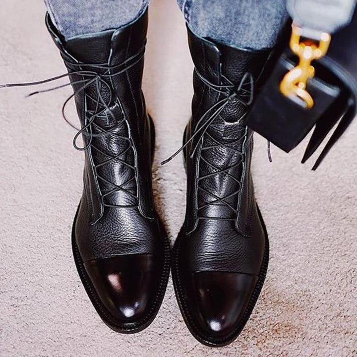 Women's Leather Lace-Up Ankle Boots