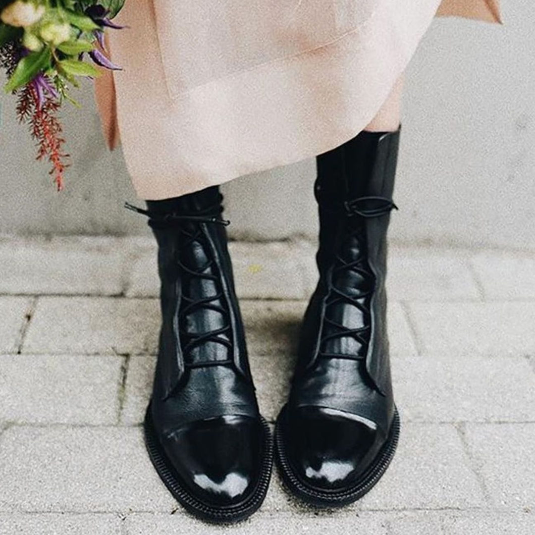 Women's Leather Lace-Up Ankle Boots