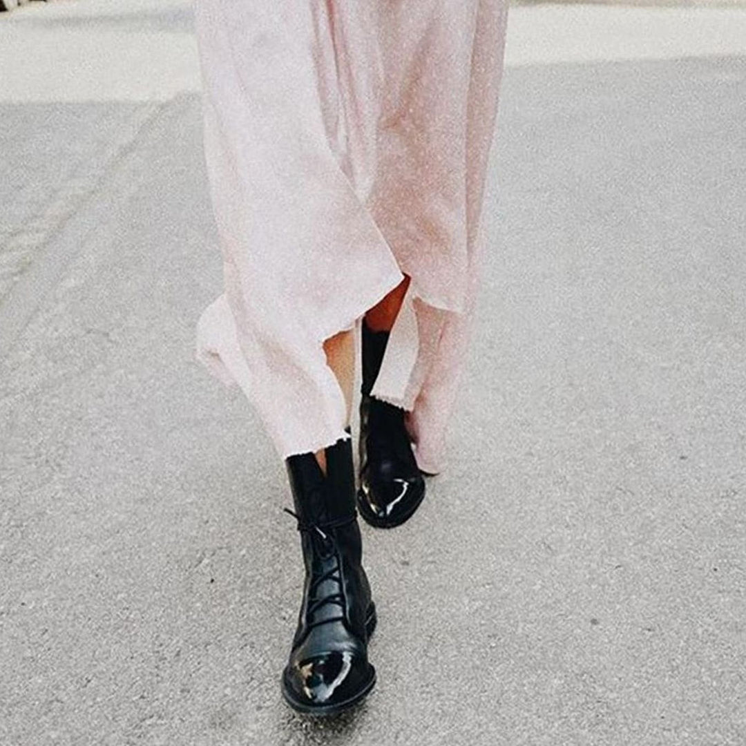 Women's Leather Lace-Up Ankle Boots