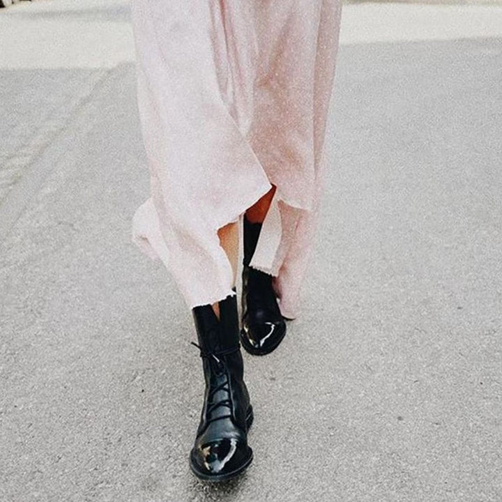 Women's Leather Lace-Up Ankle Boots