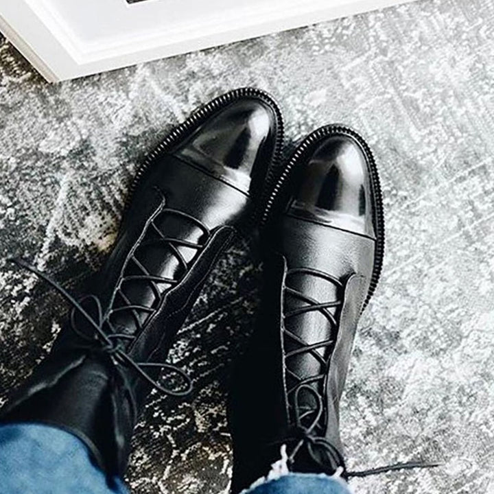Women's Leather Lace-Up Ankle Boots