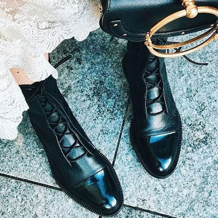 Women's Leather Lace-Up Ankle Boots