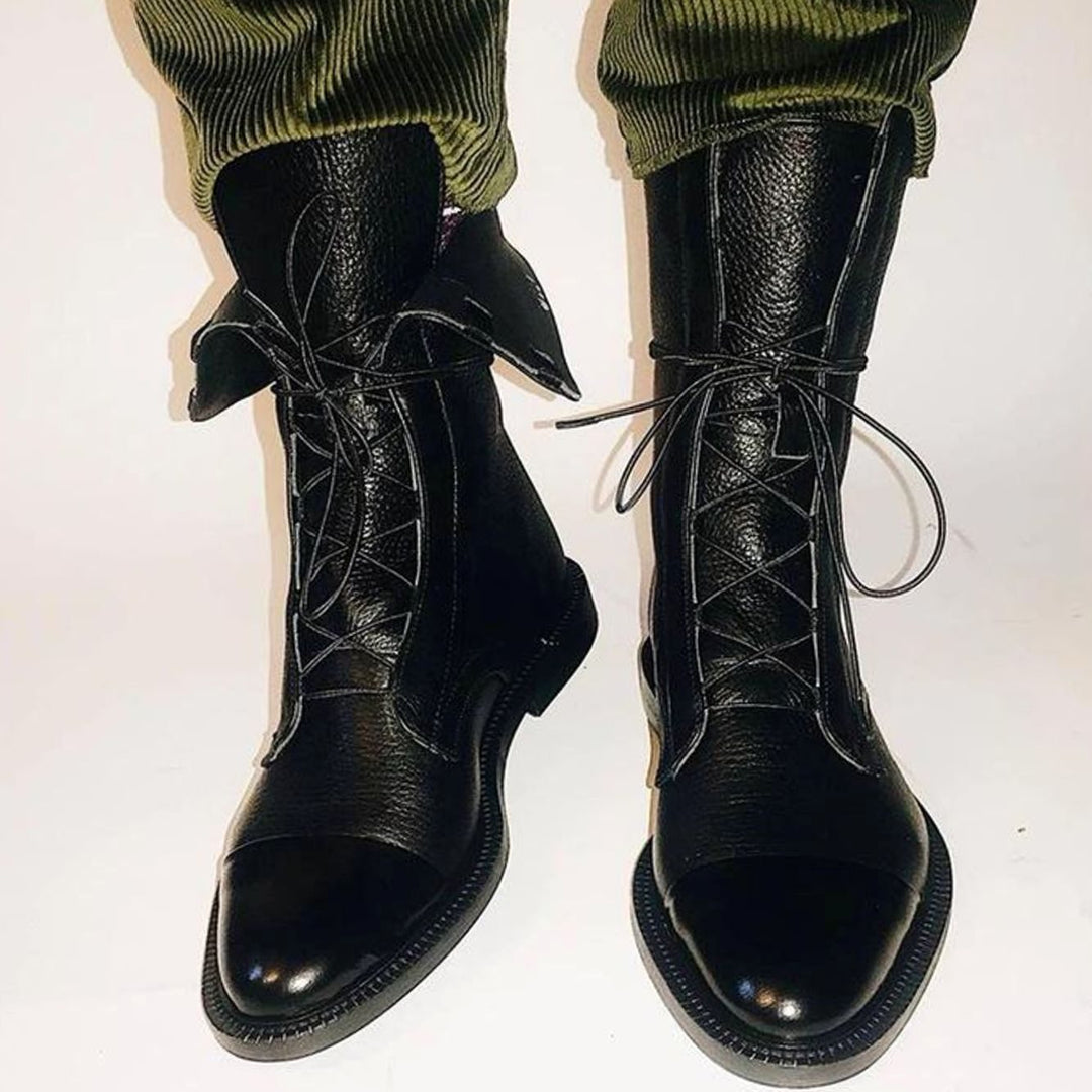 Women's Leather Lace-Up Ankle Boots
