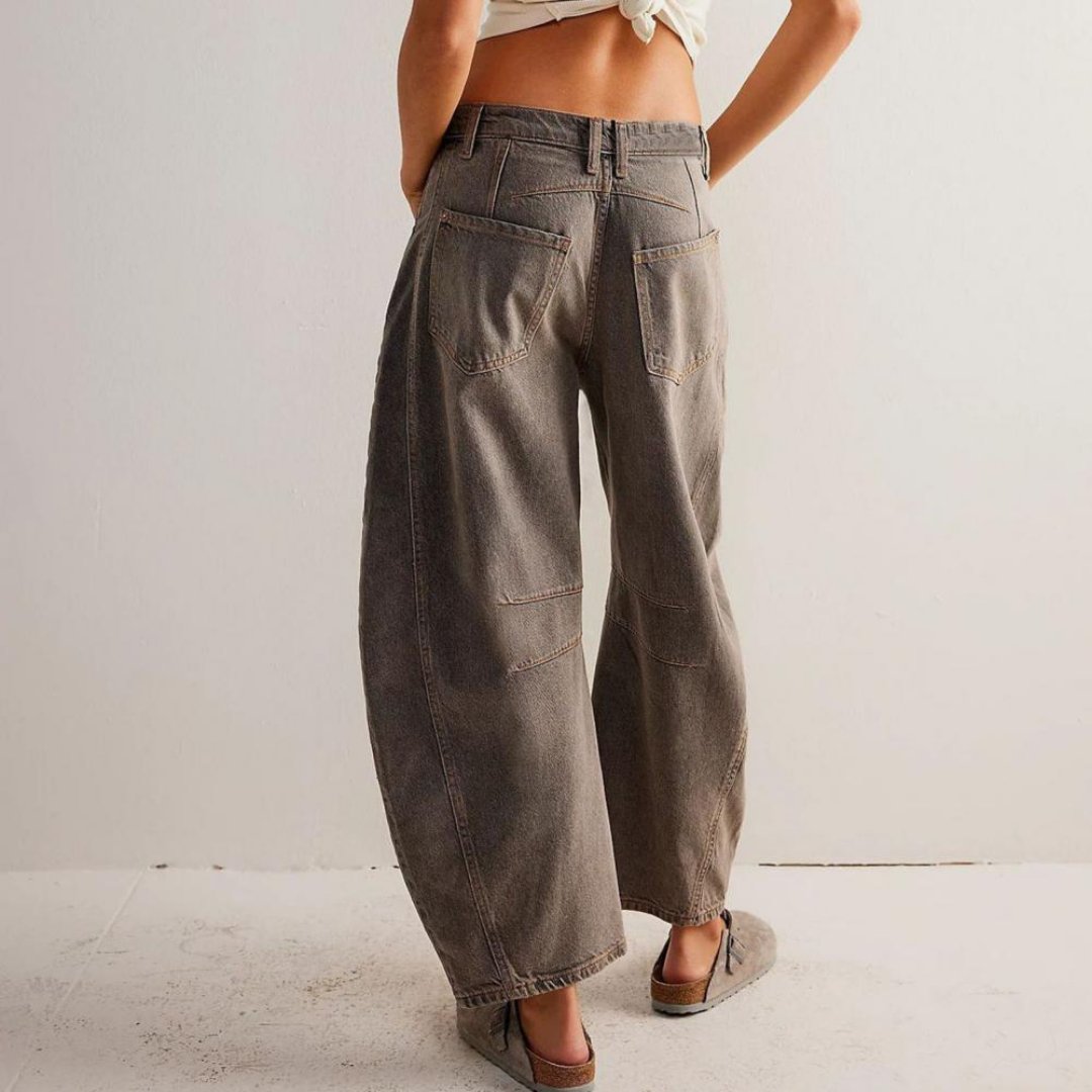 Women's Denim Barrel Leg Baggy Jeans