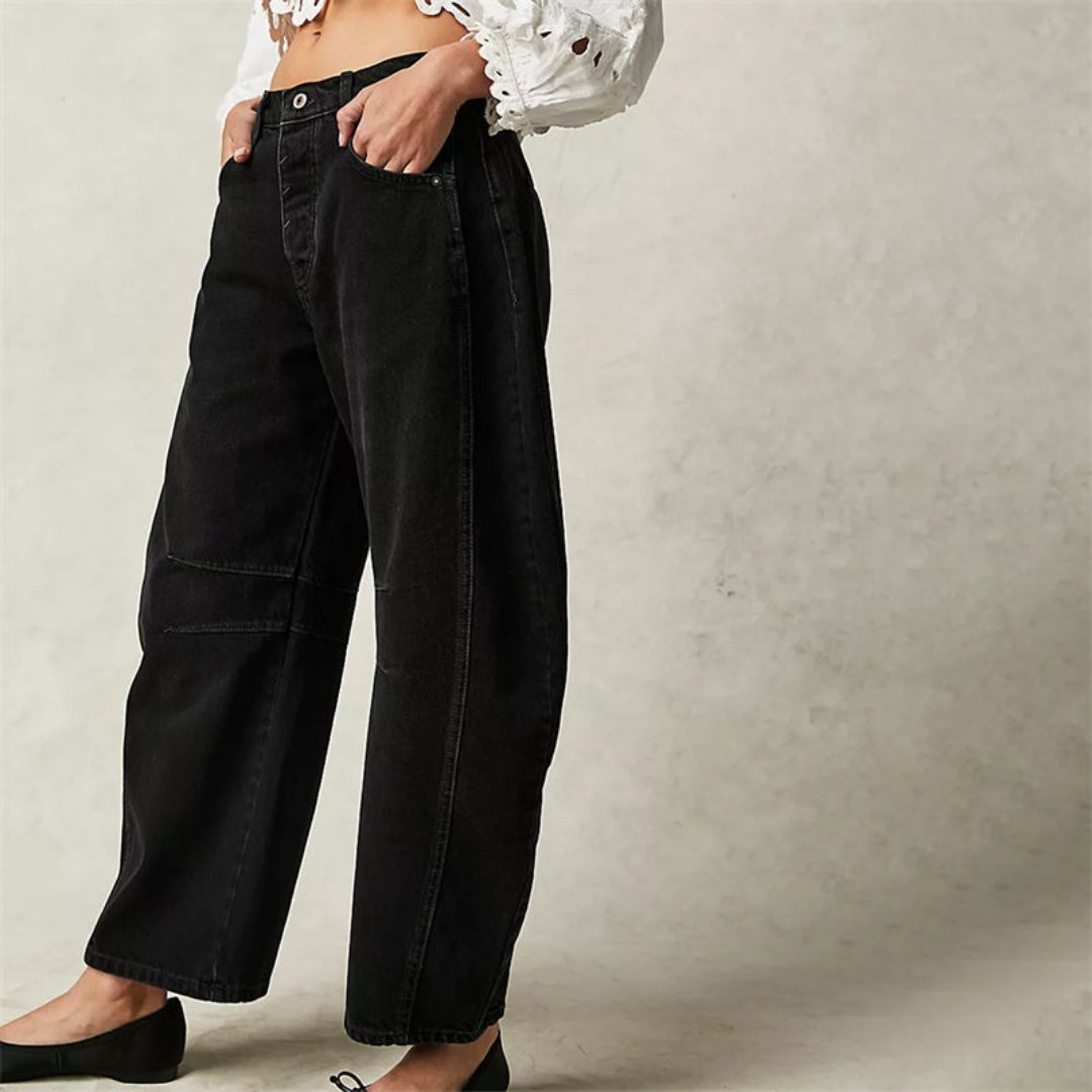 Women's Denim Barrel Leg Baggy Jeans