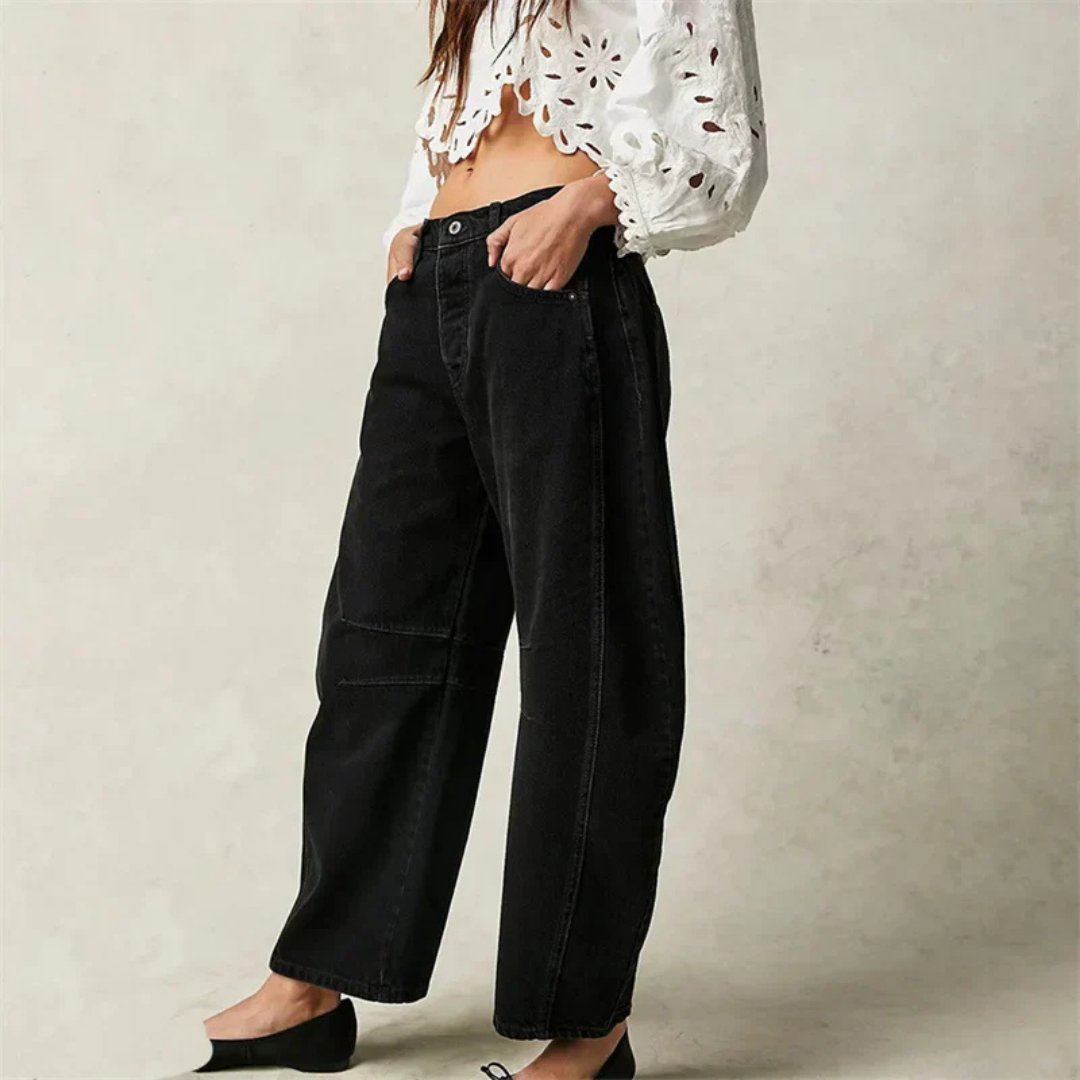 Women's Denim Barrel Leg Baggy Jeans