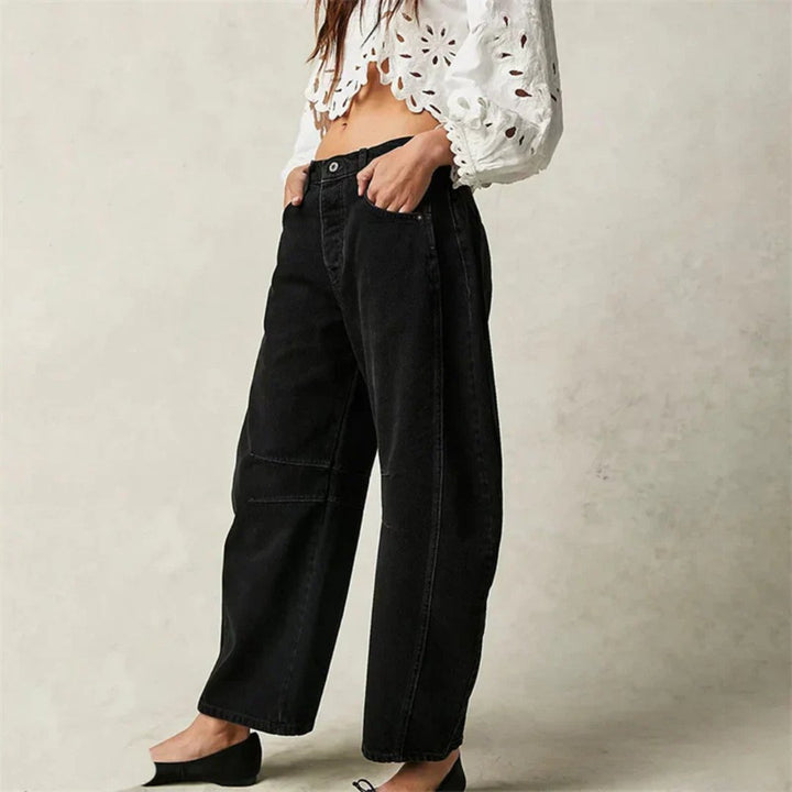 Women's Denim Barrel Leg Baggy Jeans