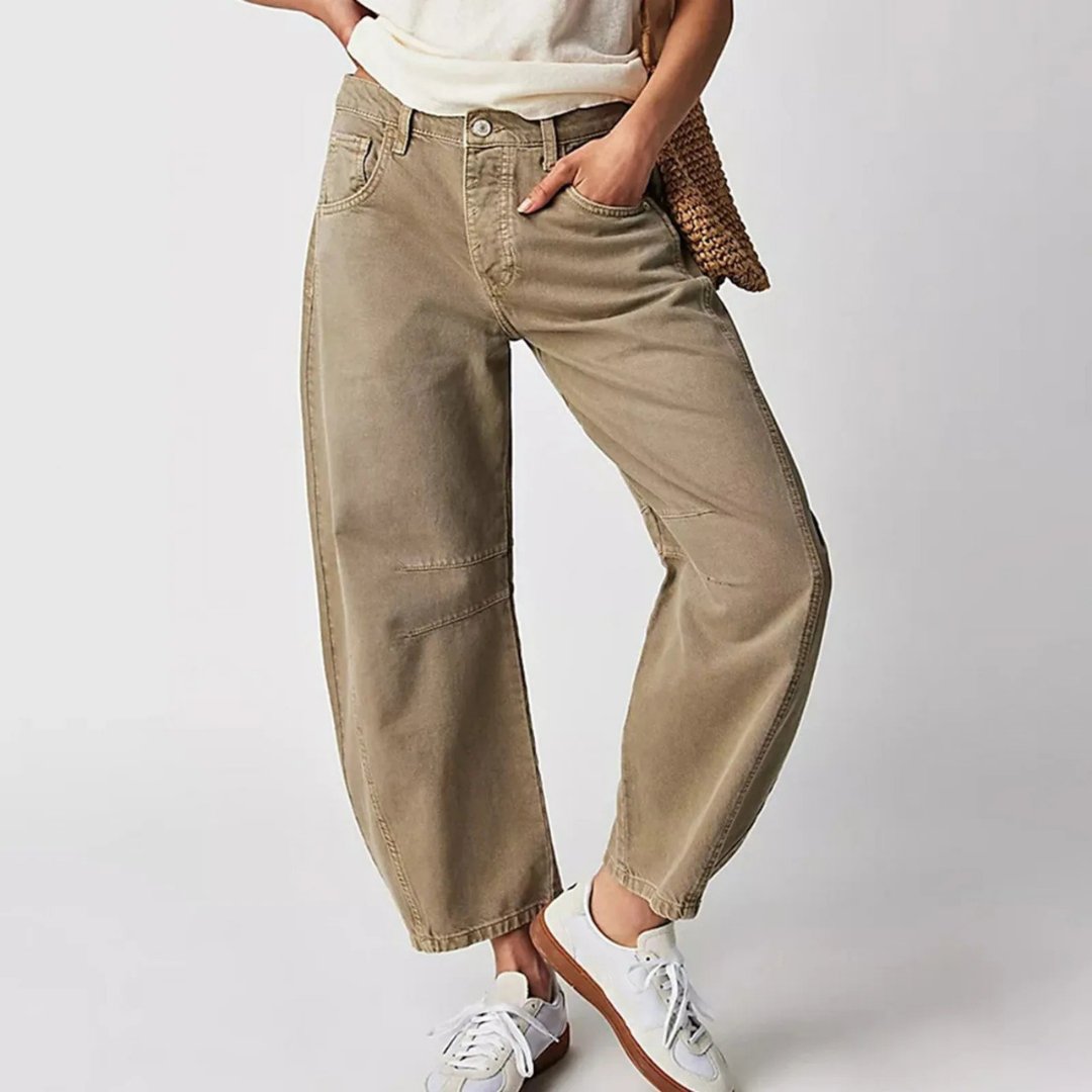 Women's Denim Barrel Leg Baggy Jeans