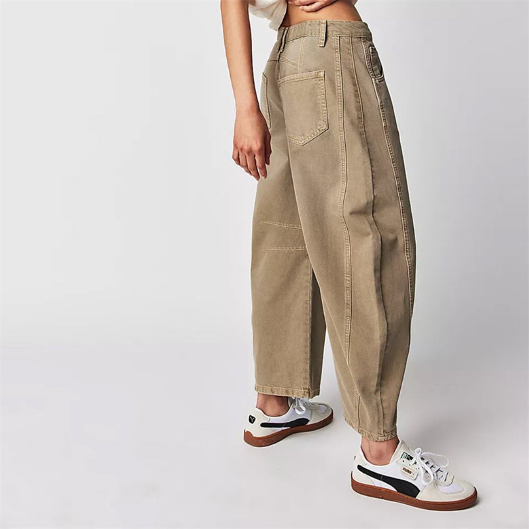 Women's Denim Barrel Leg Baggy Jeans