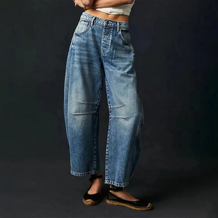 Women's Denim Barrel Leg Baggy Jeans